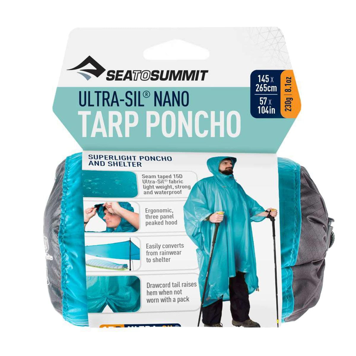 Peleryna Sea To Summit Ultra-Sil Nano Tarp Poncho - Blue